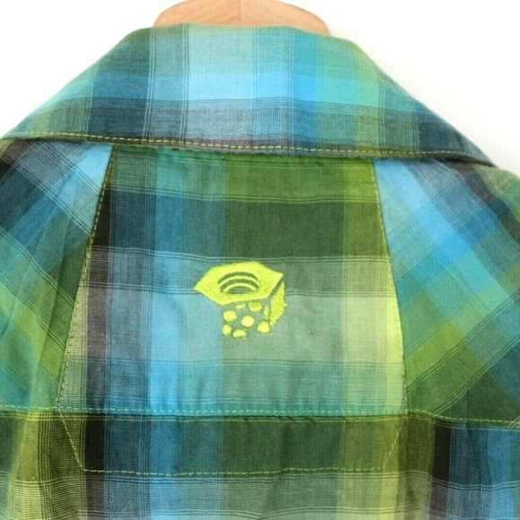 Mountain Hard Wear Mens Medium Short Sleeve Pearl Snap Button Up Summer Shirt - Picture 5 of 7